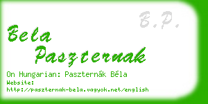 bela paszternak business card