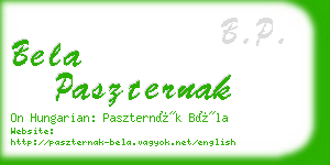 bela paszternak business card